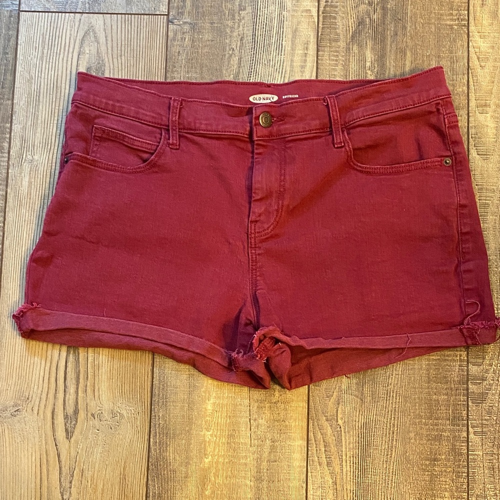 Old Navy Women's Burgundy Jean Shorts